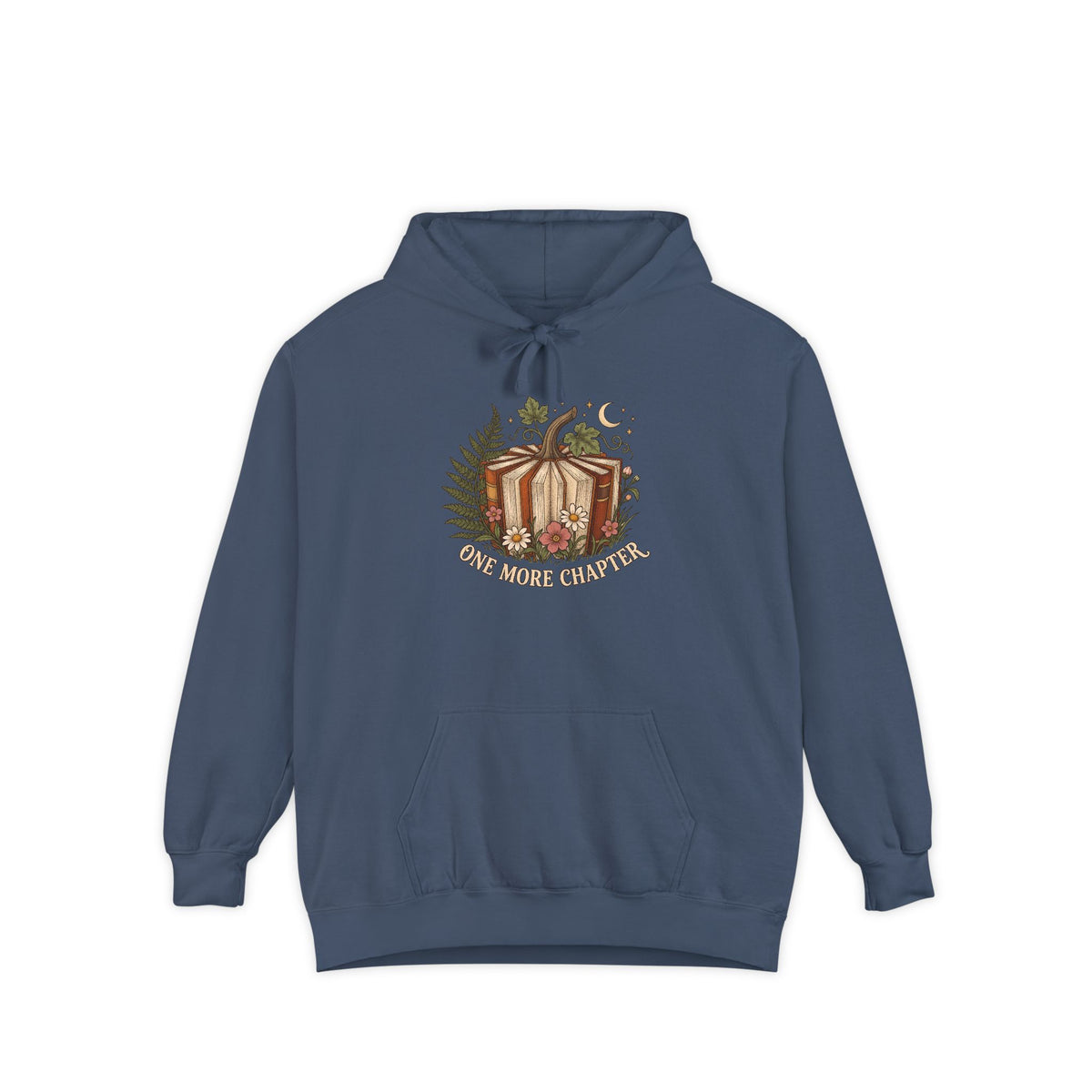Book Lover Hoodie | One More Chapter Autumn Reading Art | Comfort Colors Garment Dyed