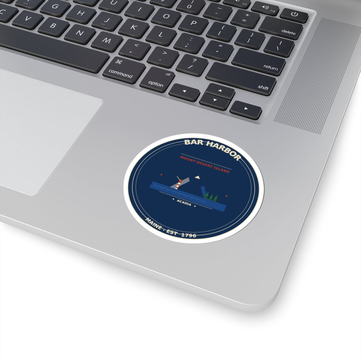 Bar Harbor Maine Sticker | Acadia Vintage Badge Sticker