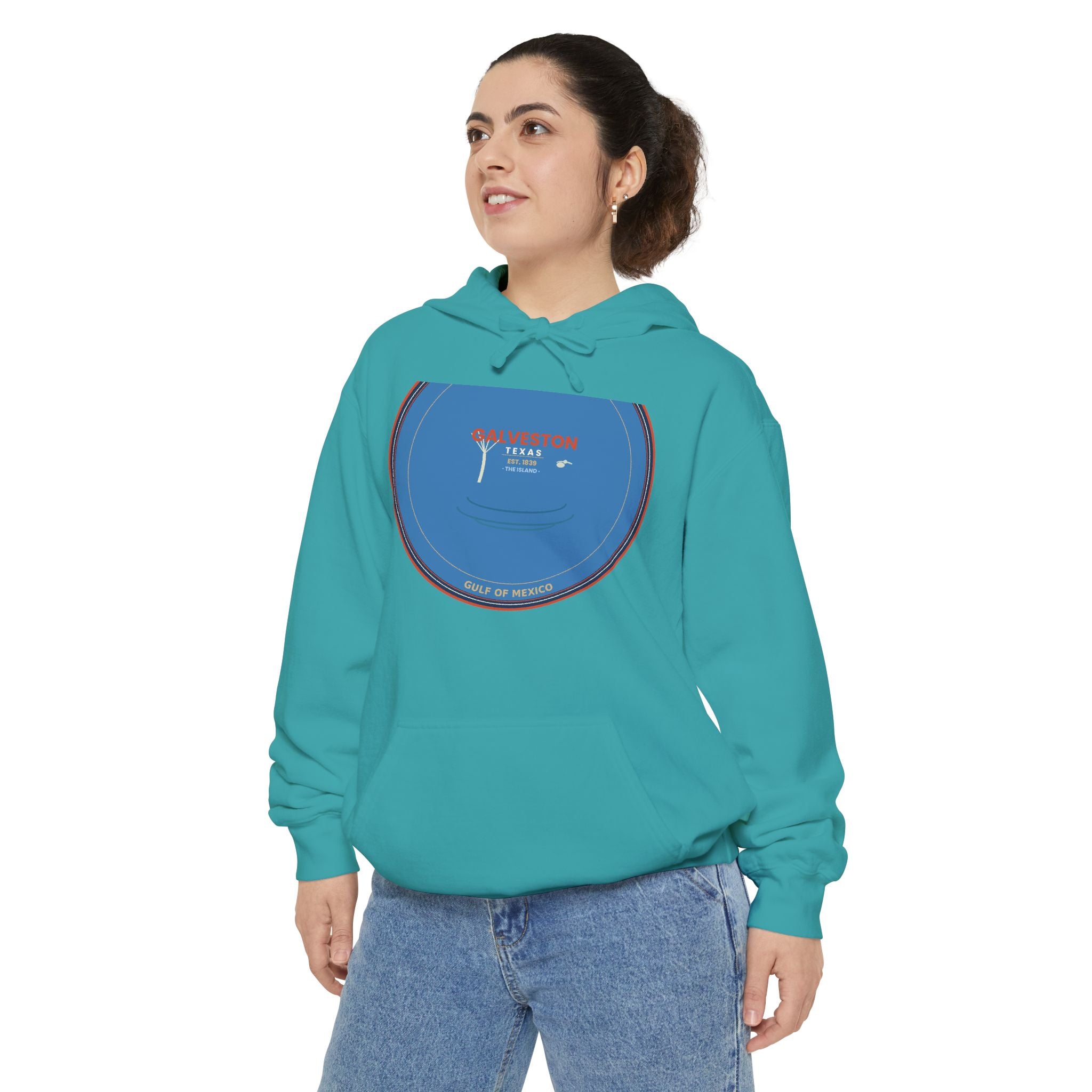 Galveston Texas Hoodie | Vintage Coastal Badge | CC 1567