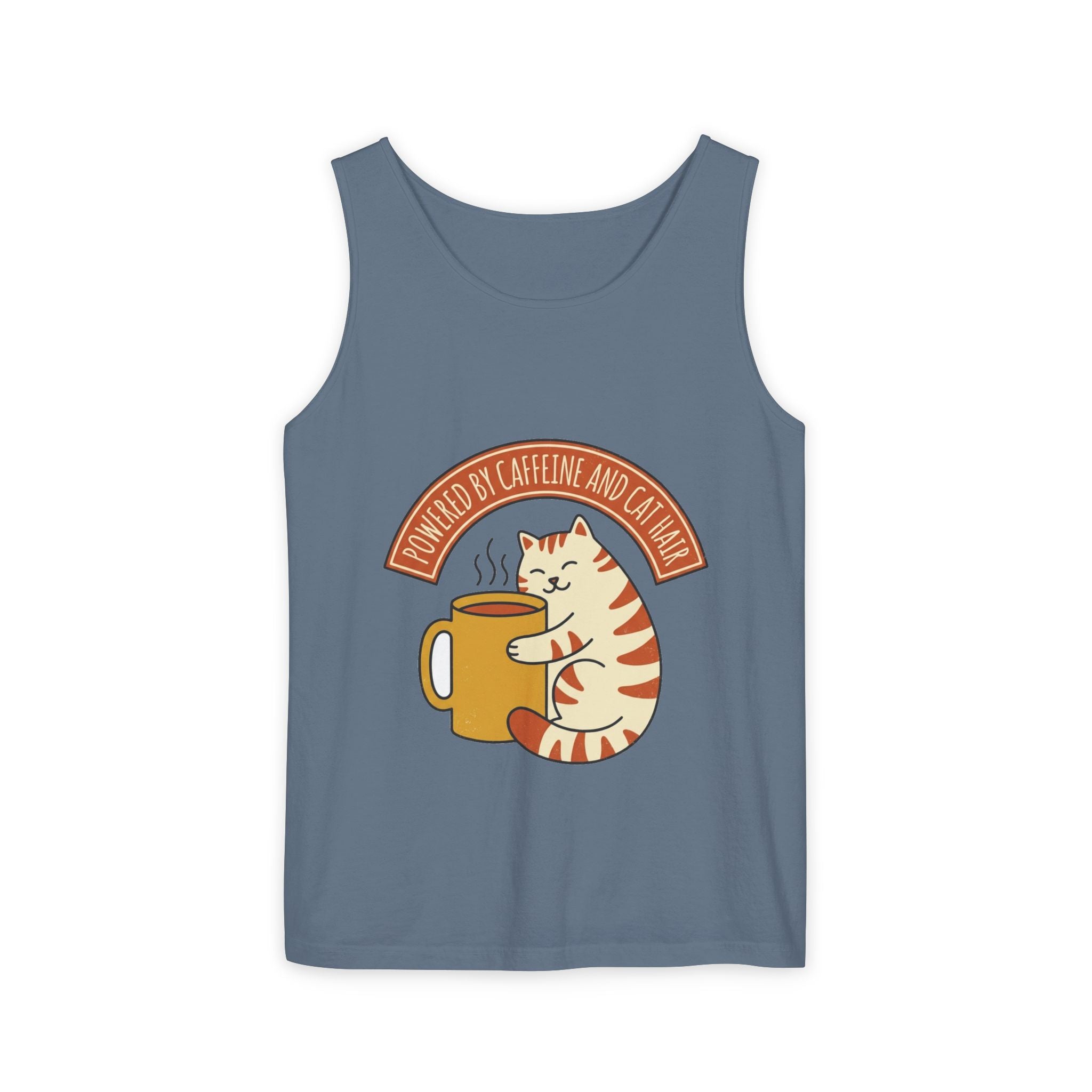 Cat Coffee Powered by Caffeine — Tank Top