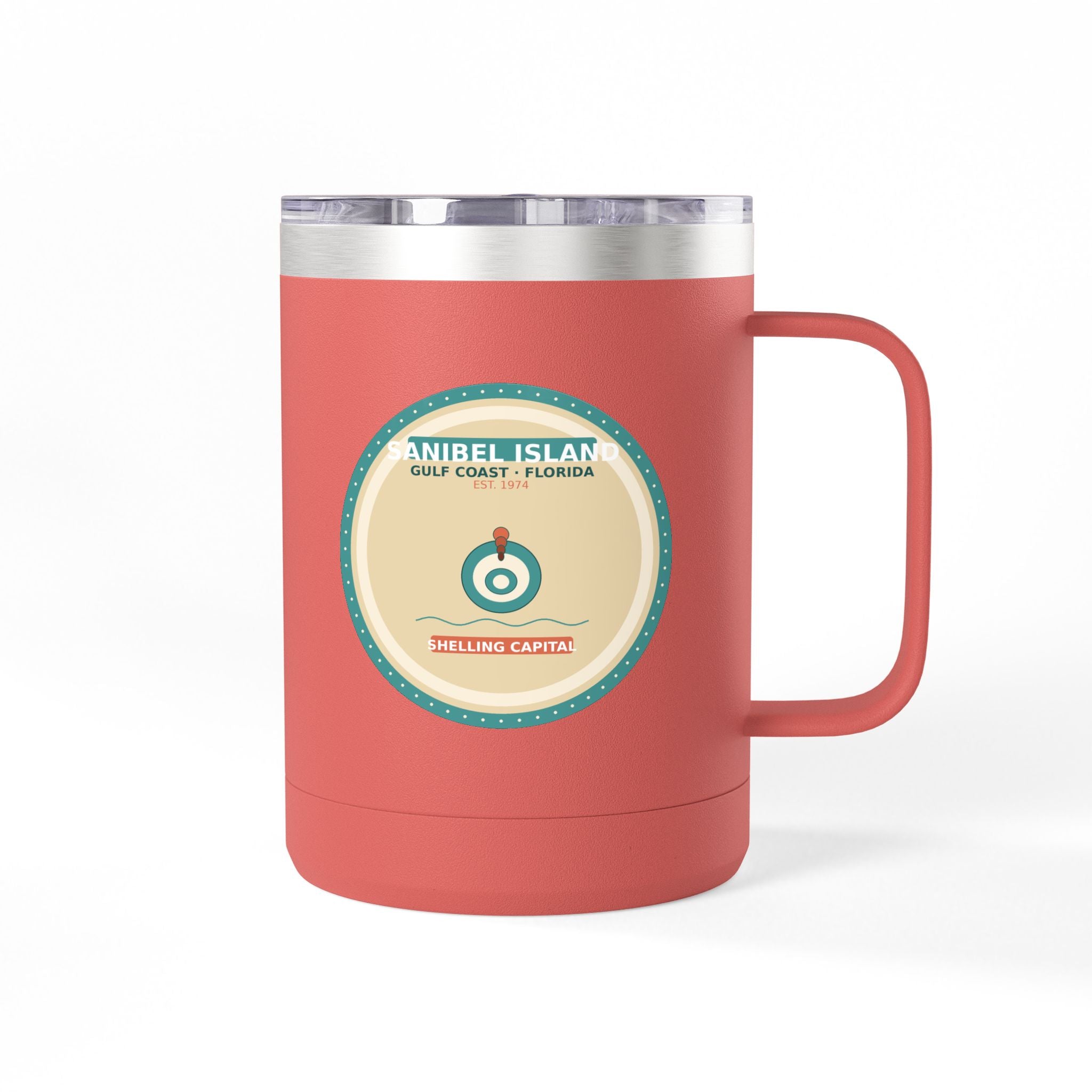 Sanibel Island Florida Travel Mug 15oz | Gulf Coast Shelling Souvenir
