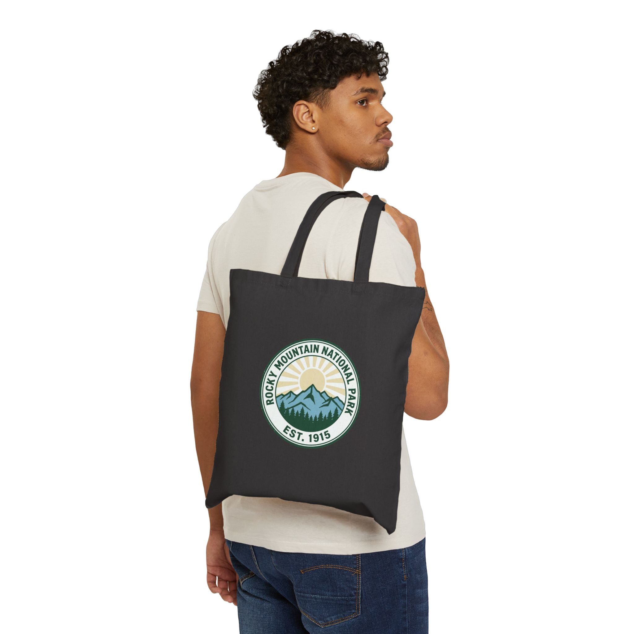 Rocky Mountain National Park Canvas Tote Bag | Vintage EST. 1915 Colorado Tote