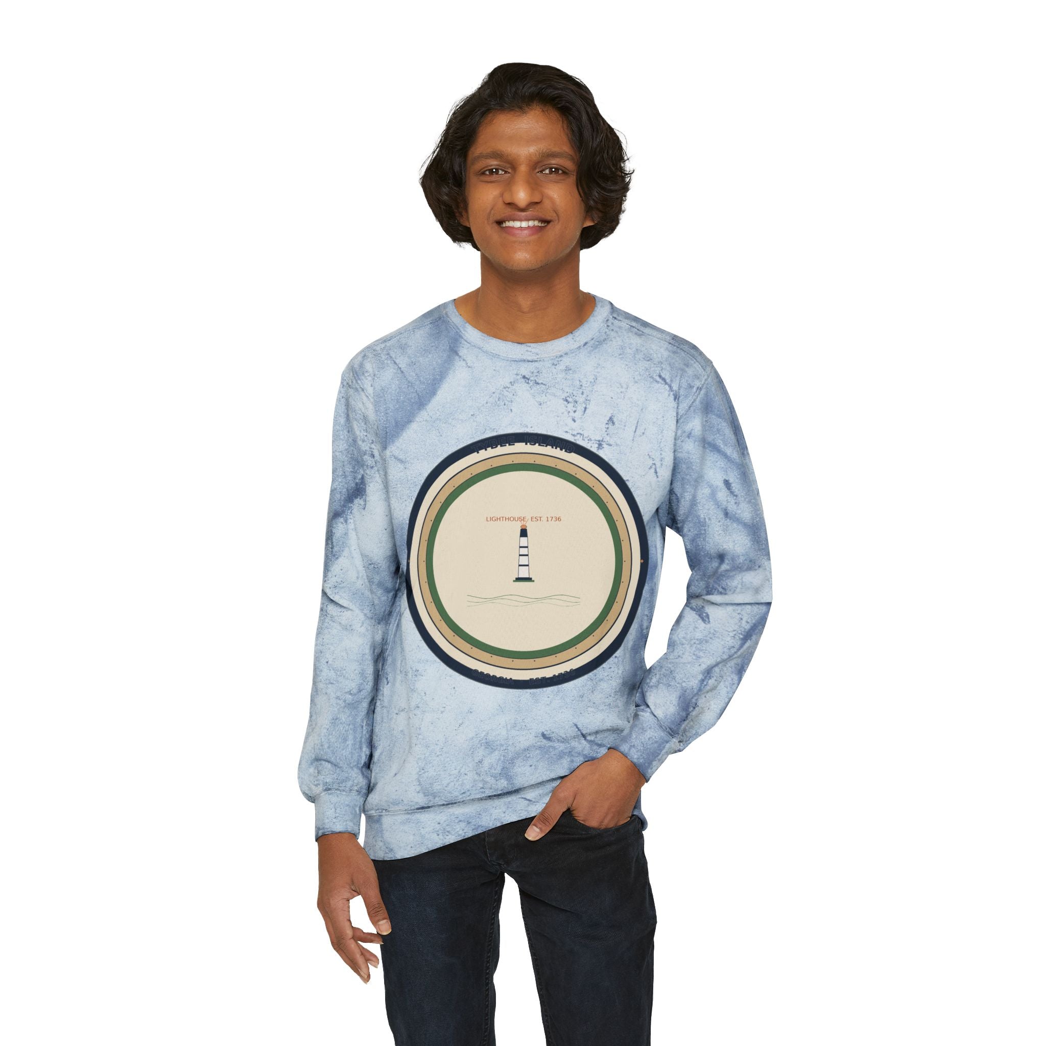 Tybee Island Crewneck Sweatshirt | Tybee Lighthouse Badge | Georgia