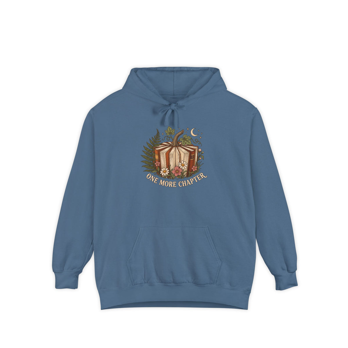 Book Lover Hoodie | One More Chapter Autumn Reading Art | Comfort Colors Garment Dyed