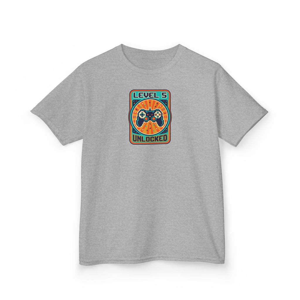 Level 5 Unlocked Birthday Shirt Gamer Kids Tee