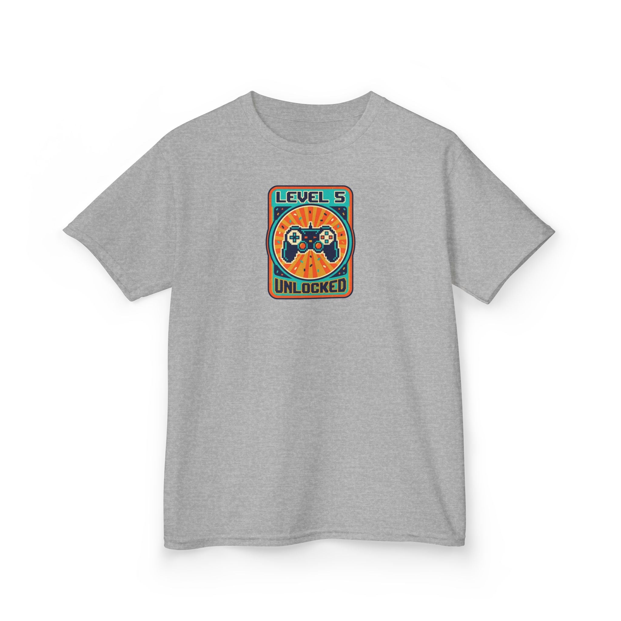 Level 5 Unlocked Birthday Shirt Gamer Kids Tee