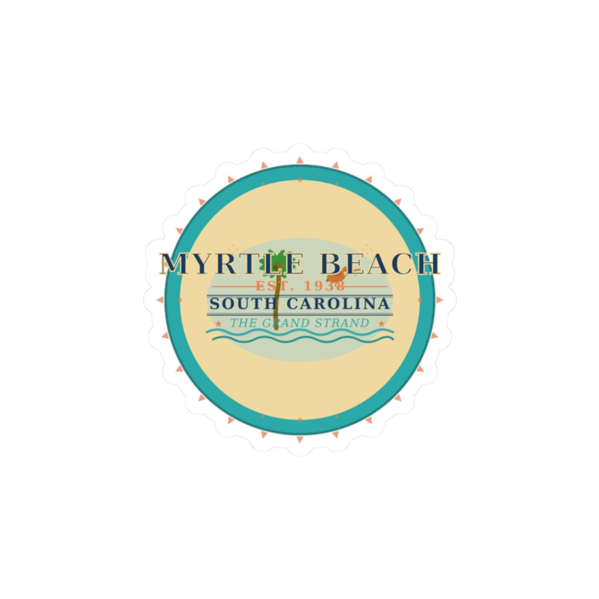 Myrtle Beach SC Sticker | Vintage Grand Strand Badge