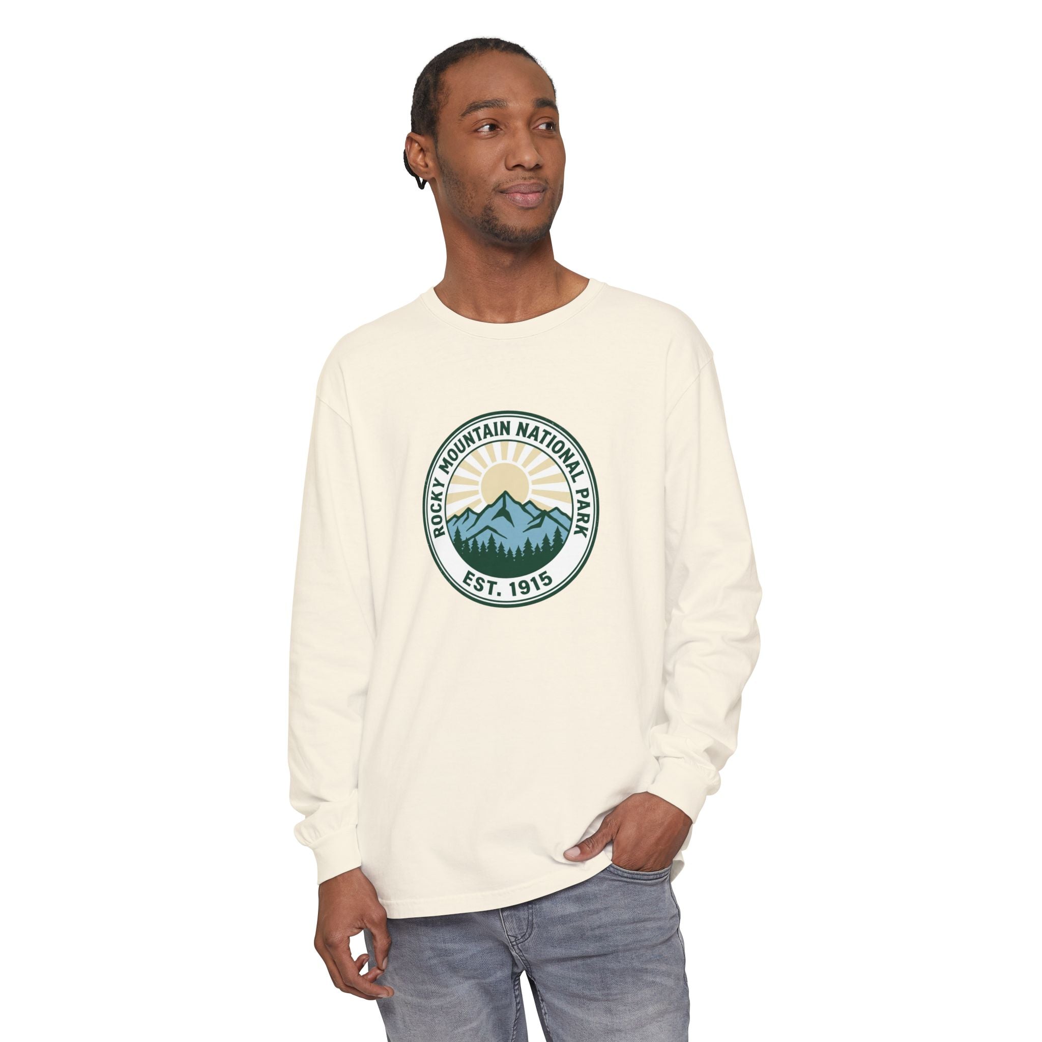 Rocky Mountain National Park Long Sleeve Tee | Vintage EST. 1915 Colorado Mountain Shirt