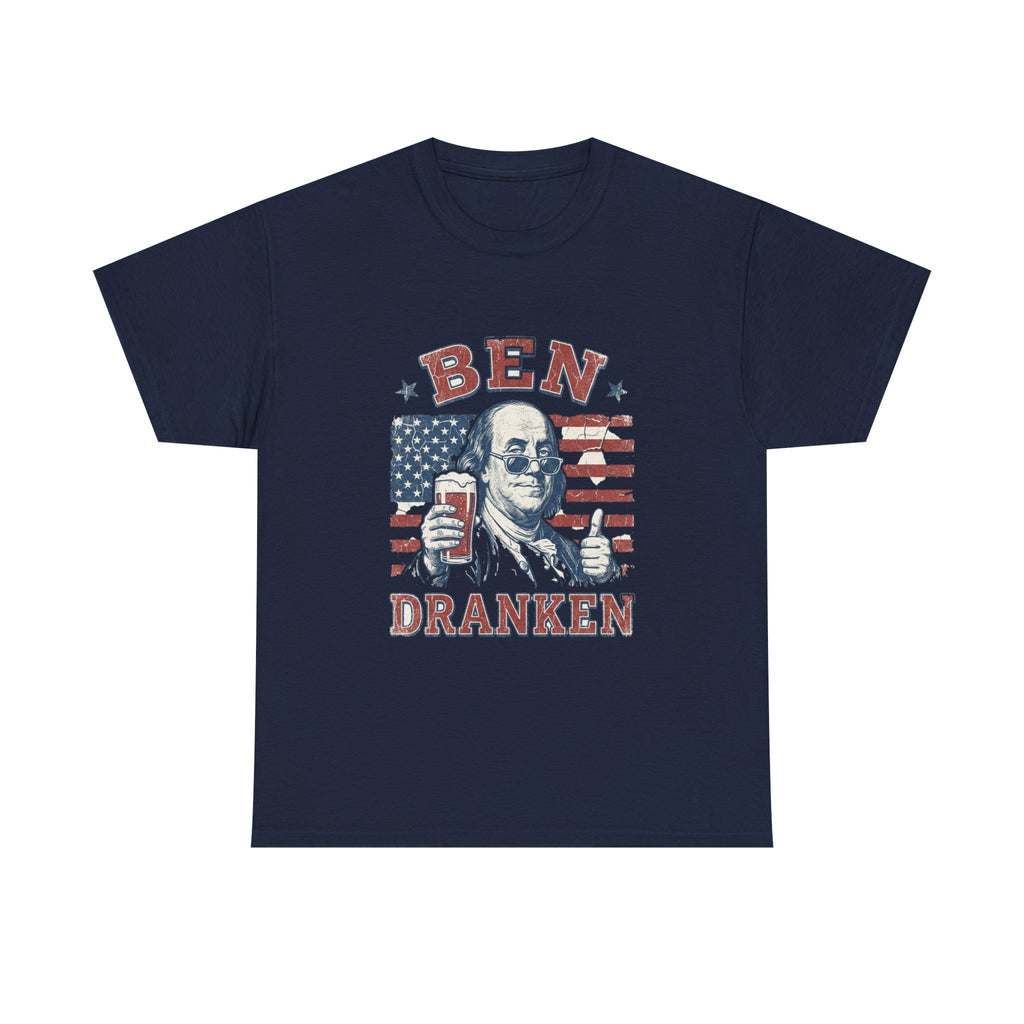Ben Dranken Tee | Funny Ben Franklin Beer Pun 4th of July Shirt