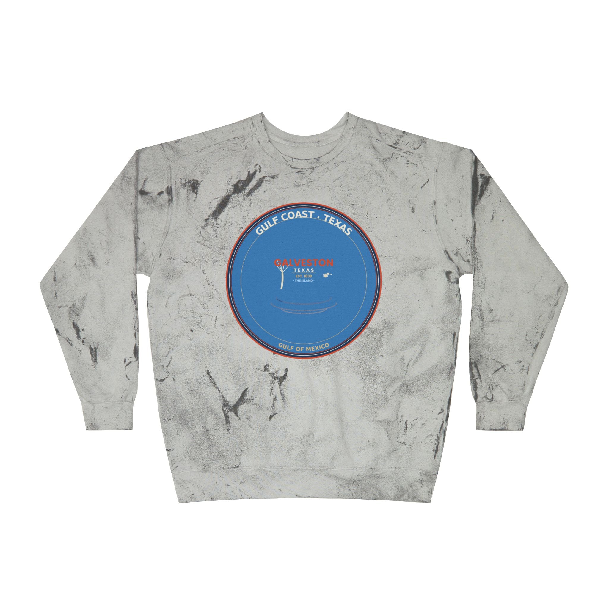 Galveston Texas Crewneck | Vintage Coastal Badge | CC 1566