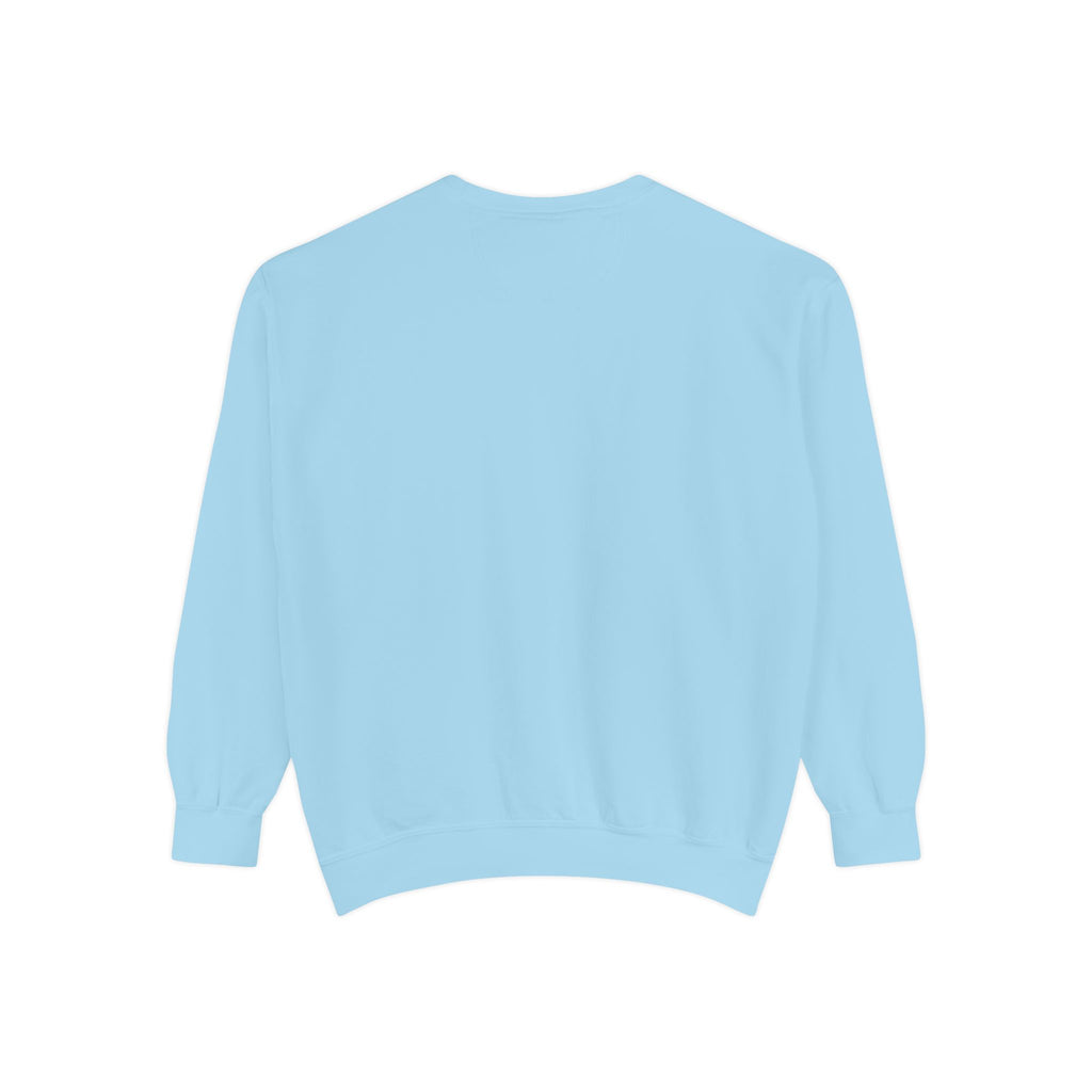 Retro Ghost Crewneck Sweatshirt | Ghost in a Knitted Beanie Cocoa Art | Comfort Colors Garment Dyed