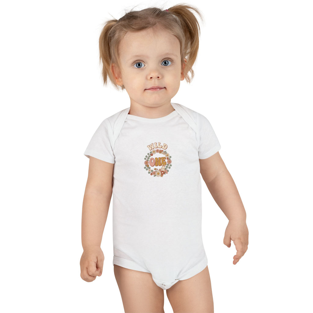 Wild One 1st Birthday Baby Bodysuit Boho Bunny Outfit