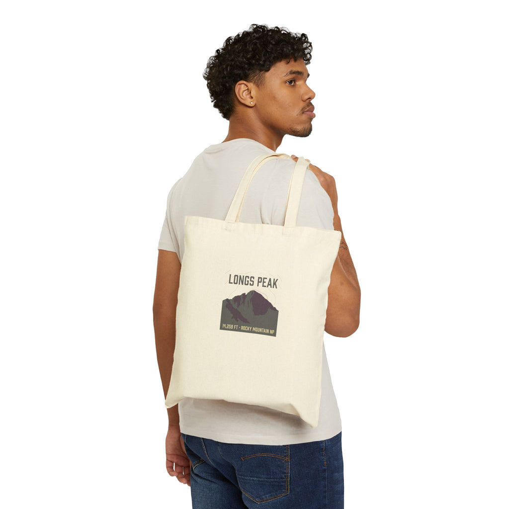 Longs Peak Canvas Tote Bag | 14,259 ft Colorado 14er Tote