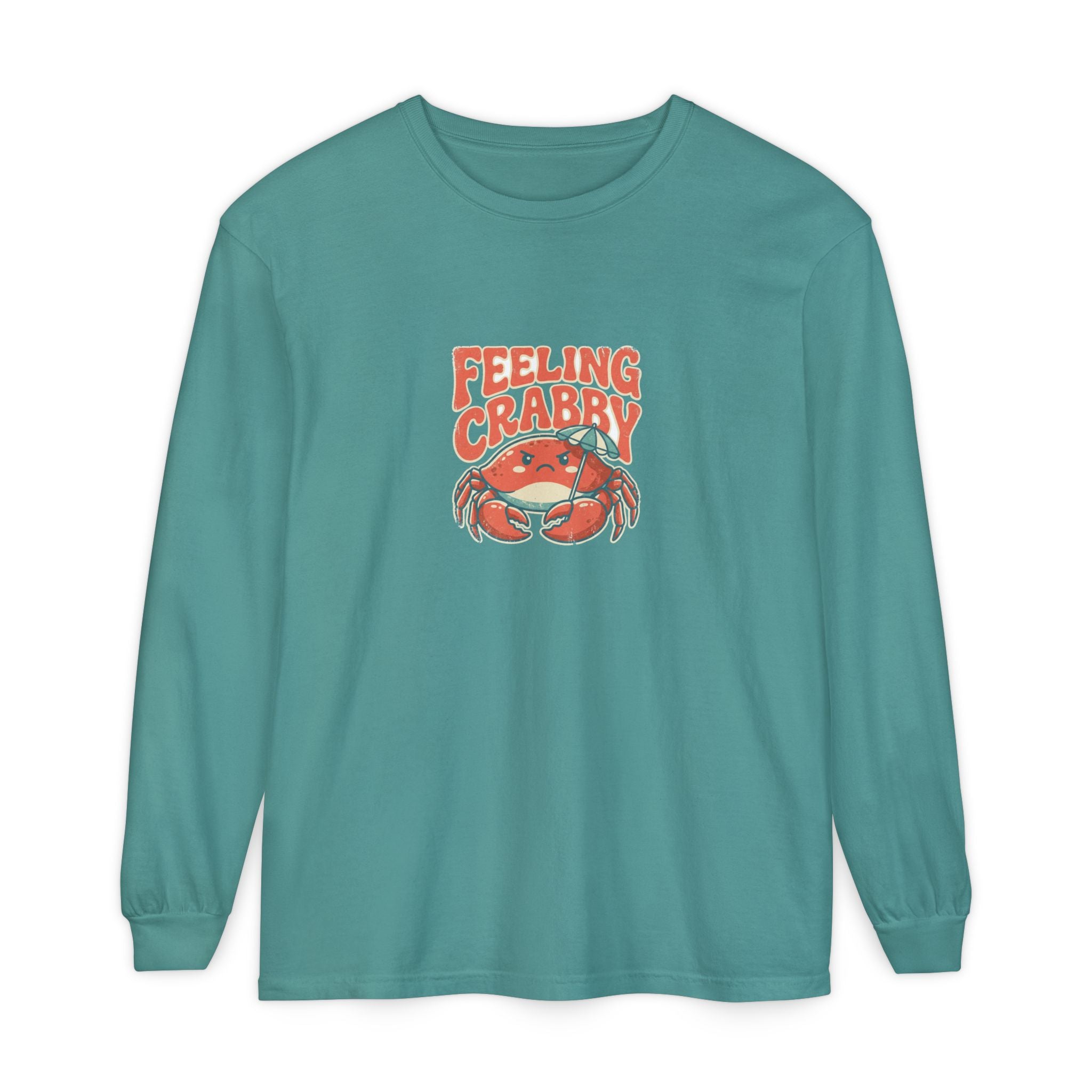 Feeling Crabby Long Sleeve Tee | Comfort Colors Coastal Shirt
