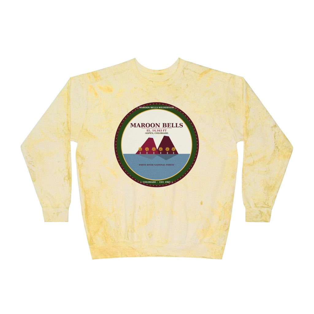 Maroon Bells Badge Crewneck — Colorado 14er