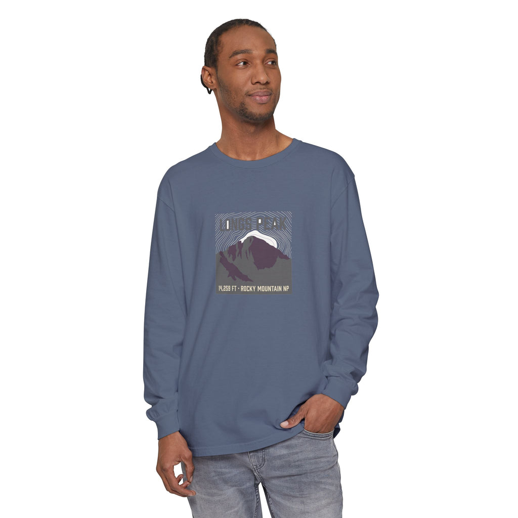 Longs Peak Long Sleeve Tee | 14,259 ft Colorado 14er | Comfort Colors