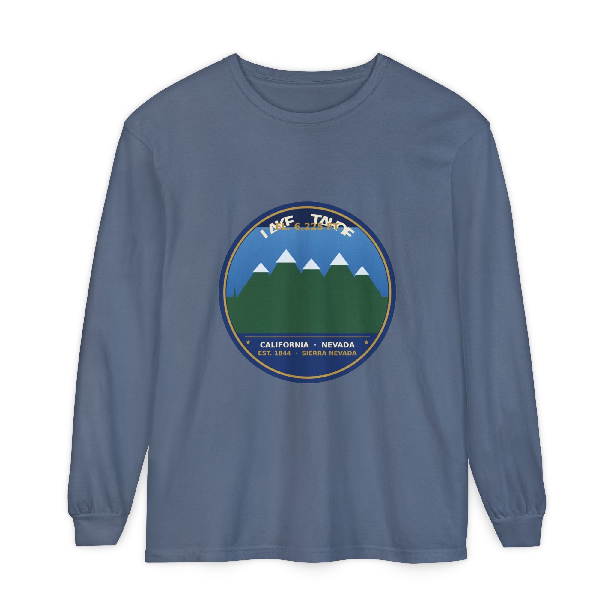 Lake Tahoe Alpine Badge Long Sleeve | Comfort Colors 6014
