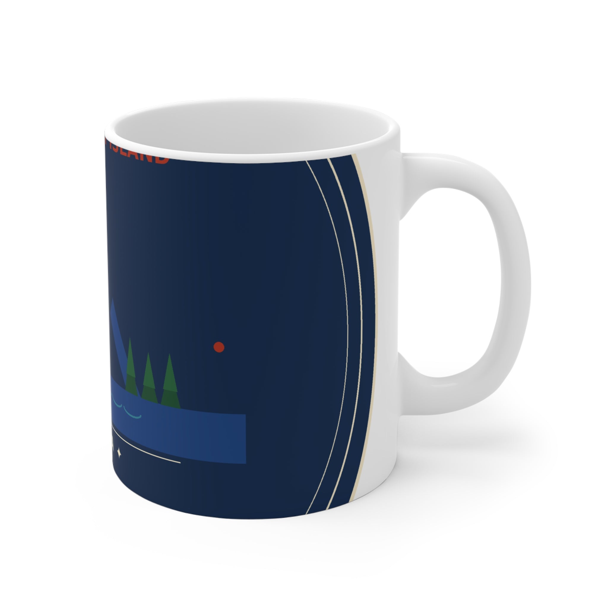 Bar Harbor Maine Coffee Mug | Acadia Vintage Badge 11oz Mug