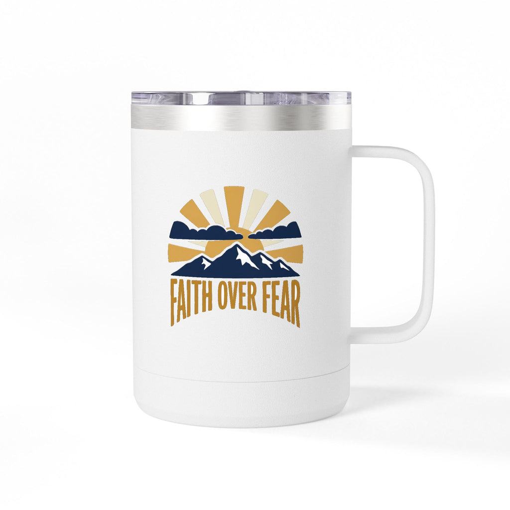 Faith Over Fear 15oz Tumbler | Inspirational Christian Gift