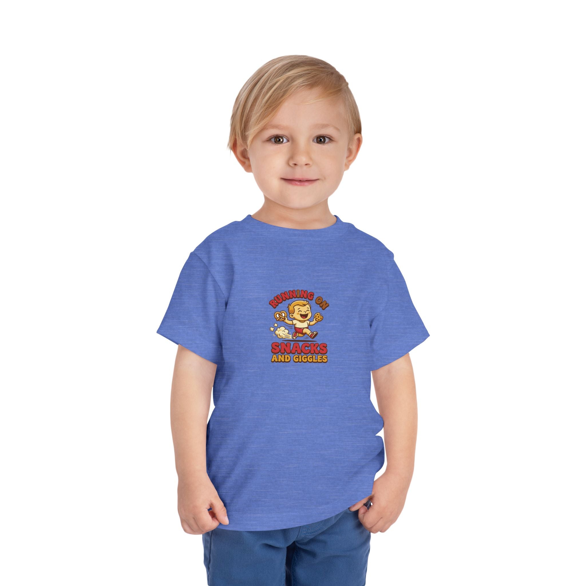 Running on Snacks and Giggles Toddler Shirt Funny Tee