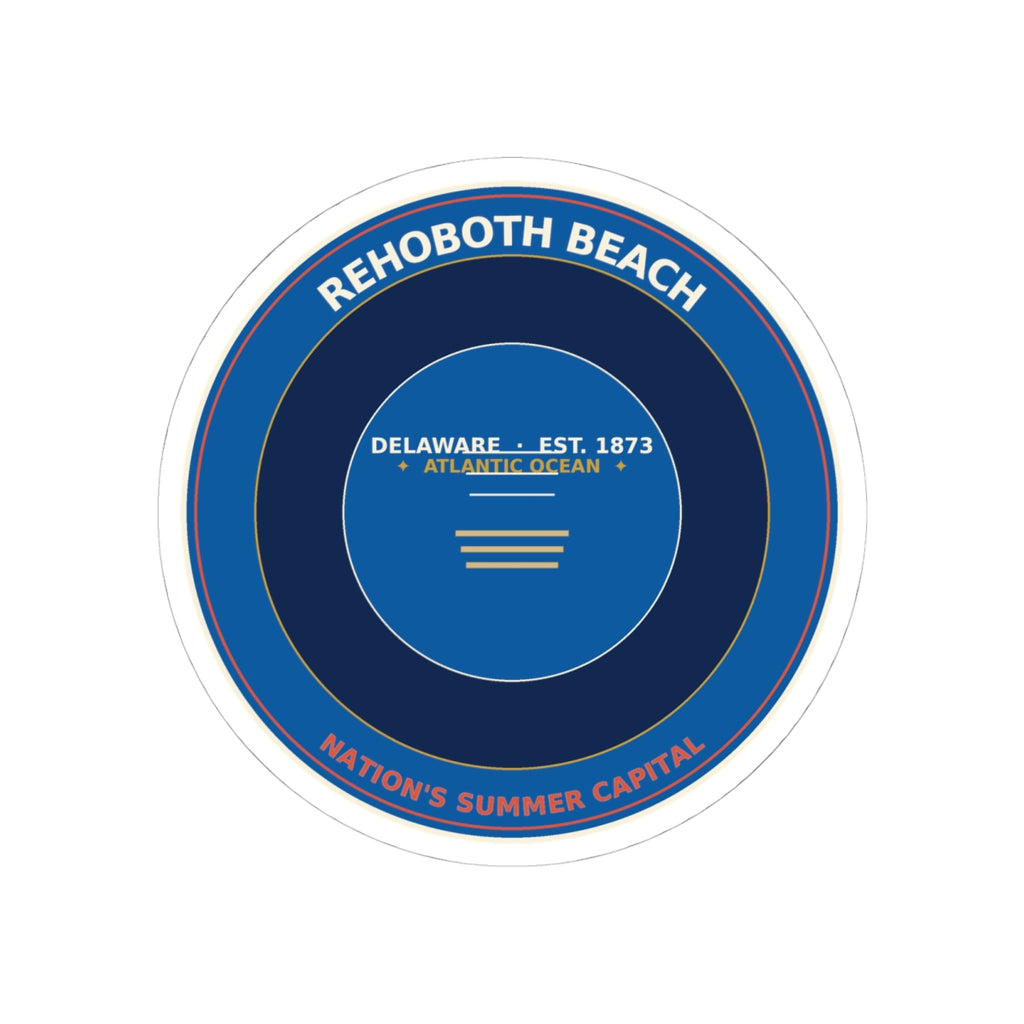 Rehoboth Beach Delaware Sticker | Vintage Boardwalk Badge