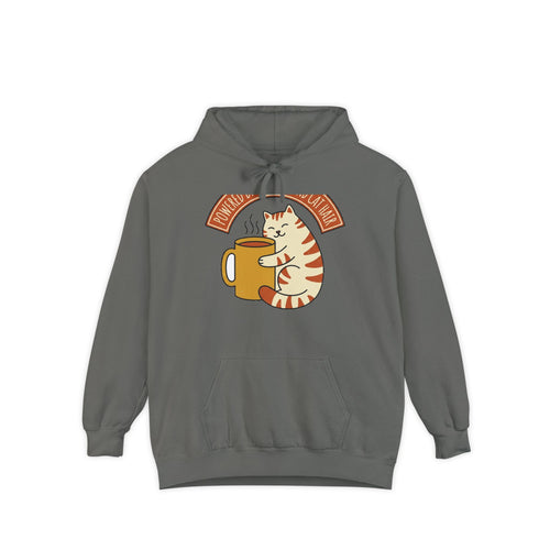 Cat Coffee Hoodie | Powered by Caffeine | cat lover gift — Bay
