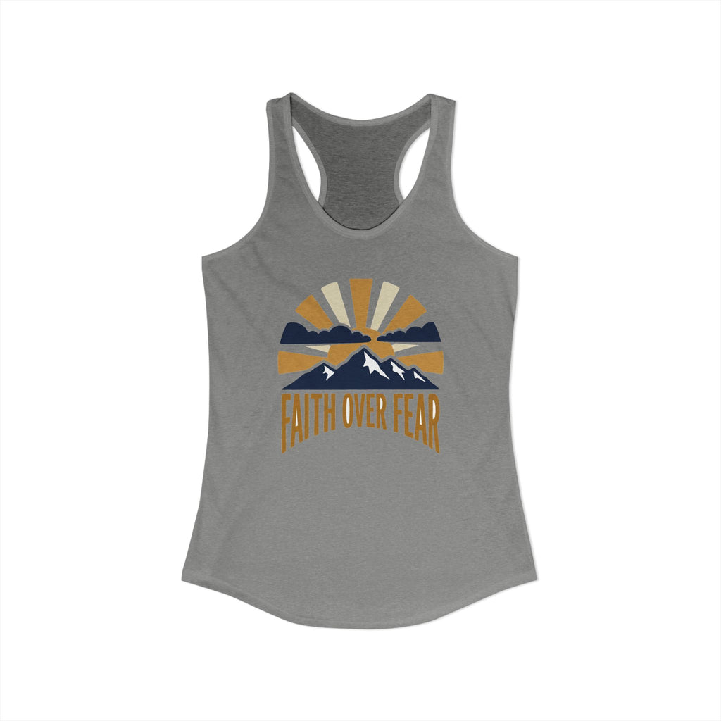 Faith Over Fear Racerback Tank | Christian Gym Tank Top
