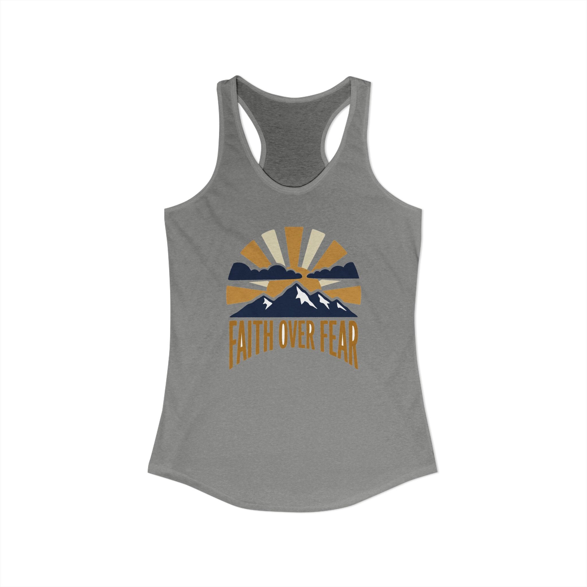 Faith Over Fear Racerback Tank | Christian Gym Tank Top