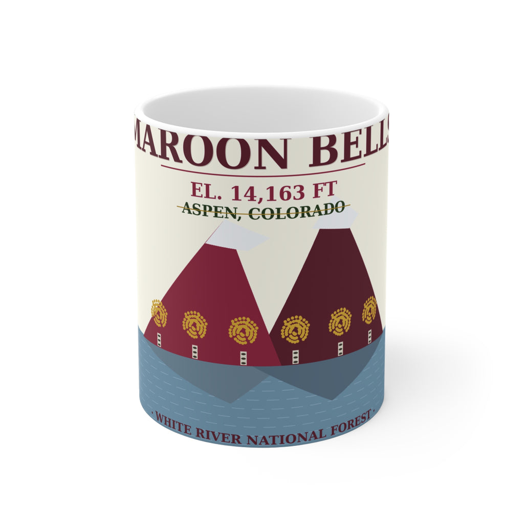 Maroon Bells Badge Mug — Colorado 14er