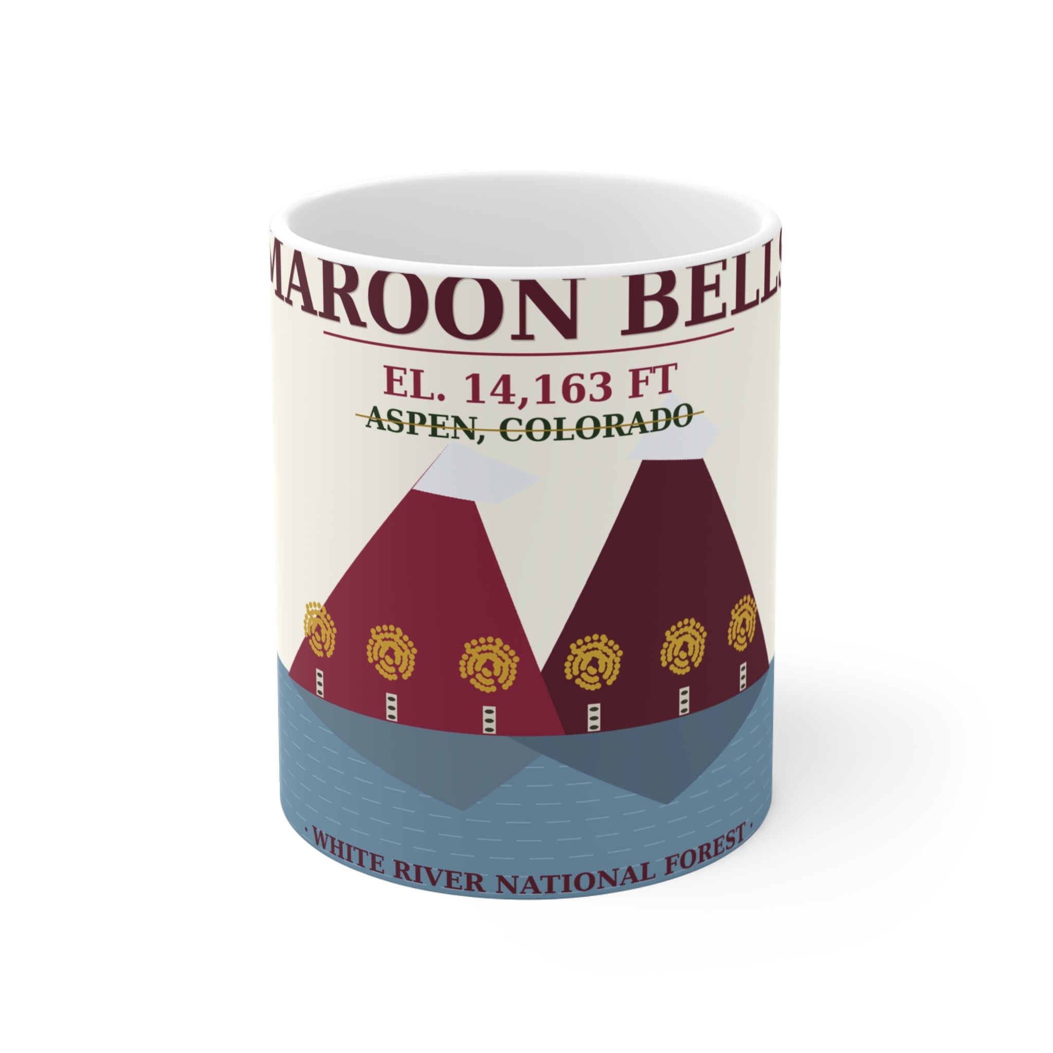 Maroon Bells Badge Mug — Colorado 14er