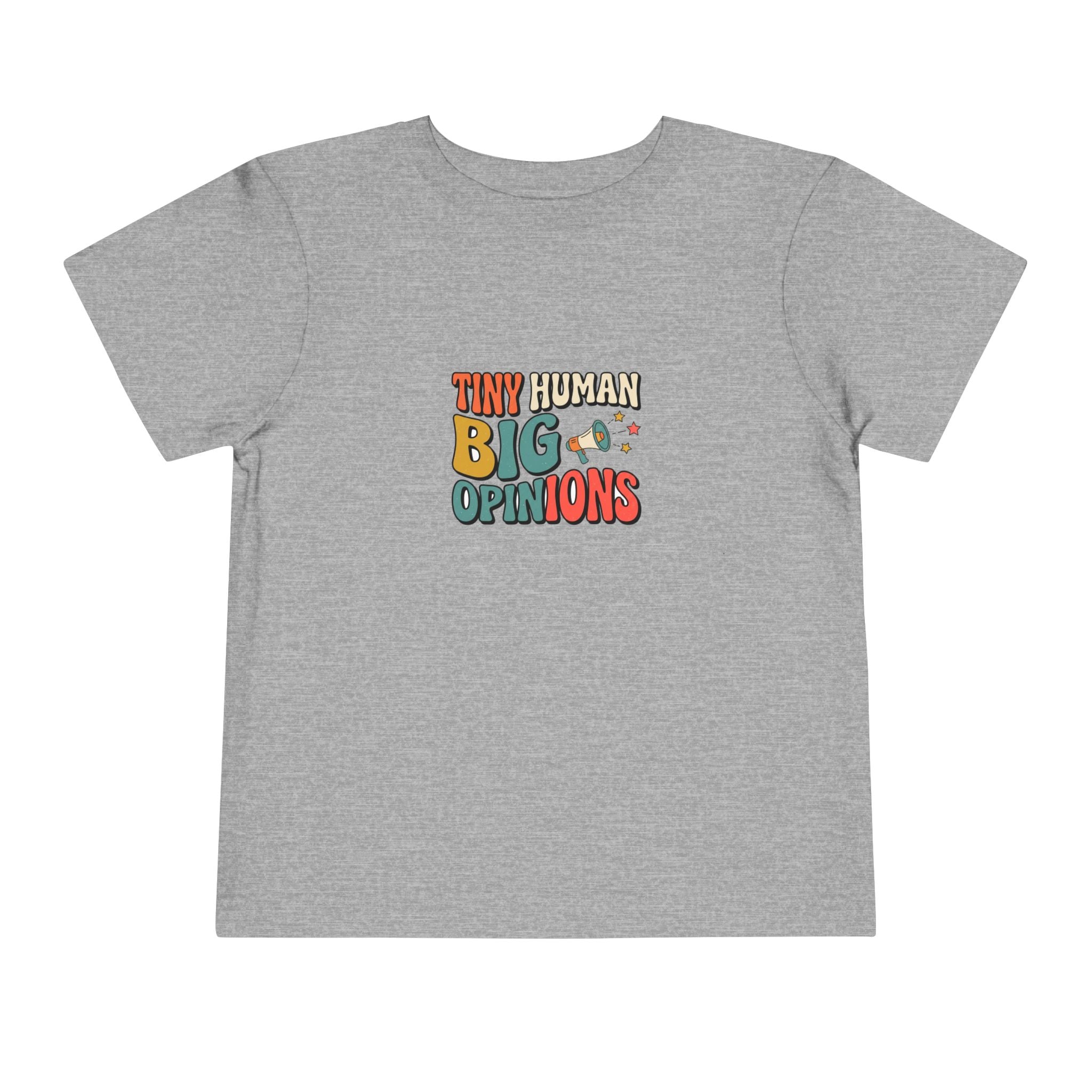 Tiny Human Big Opinions Toddler Shirt Funny Retro Tee