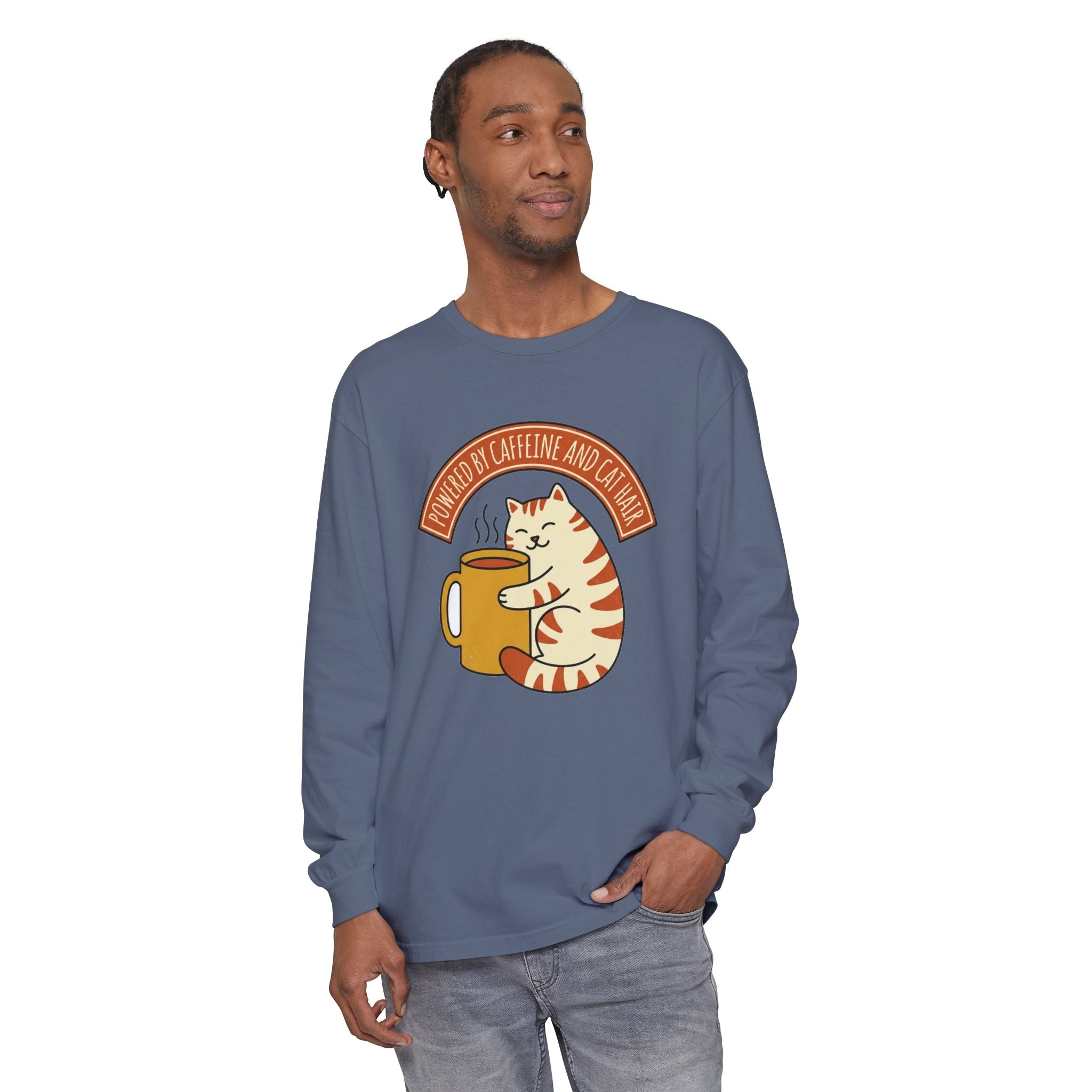 Cat Coffee | Powered by Caffeine Long Sleeve