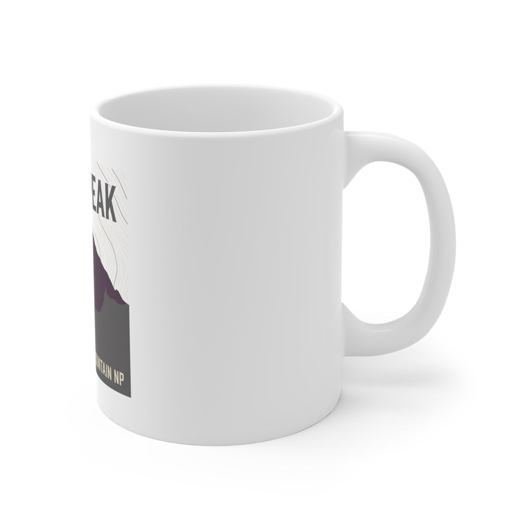 Longs Peak Colorado Coffee Mug — Rocky Mountain National Park drinkware detail