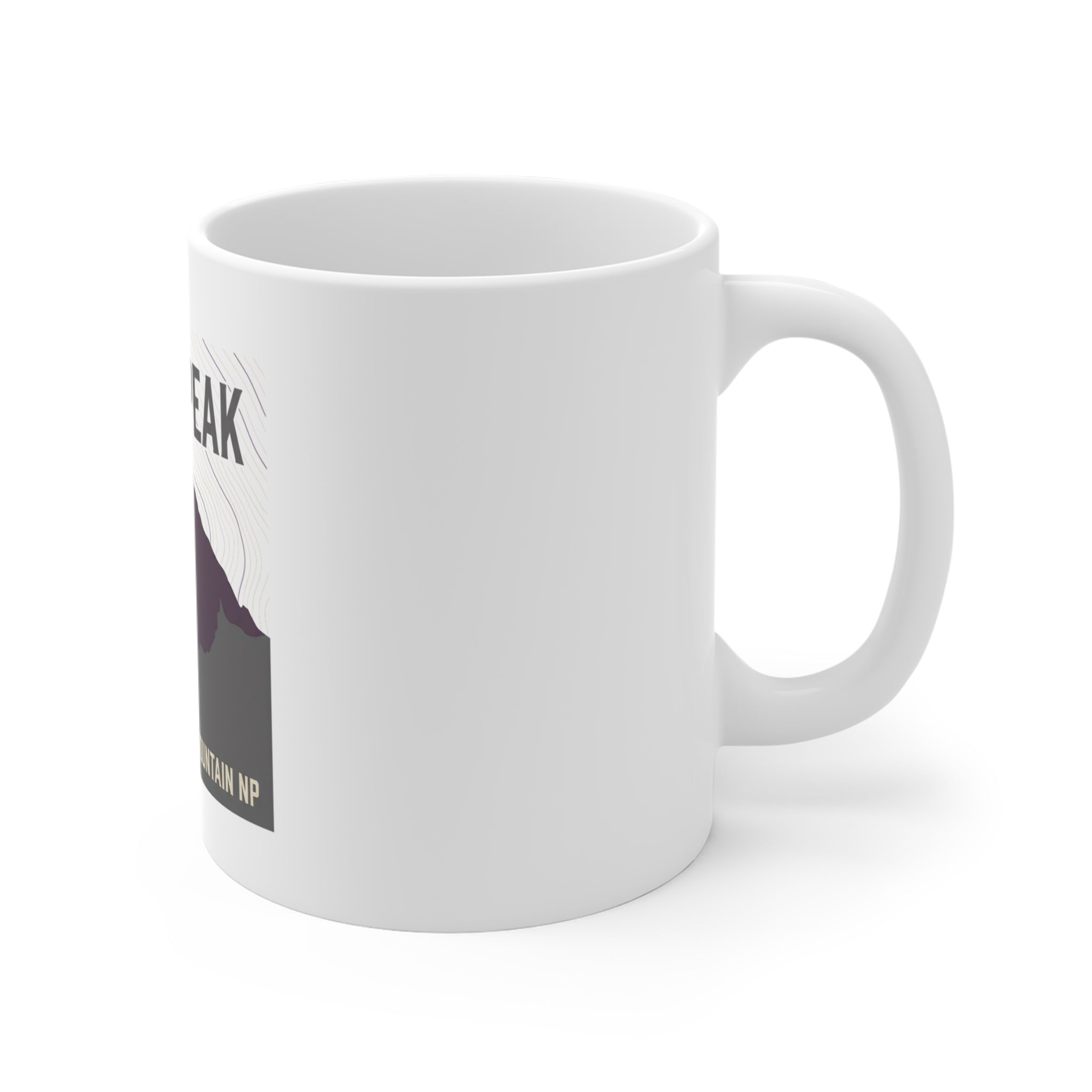Longs Peak Colorado Coffee Mug — Rocky Mountain National Park drinkware detail