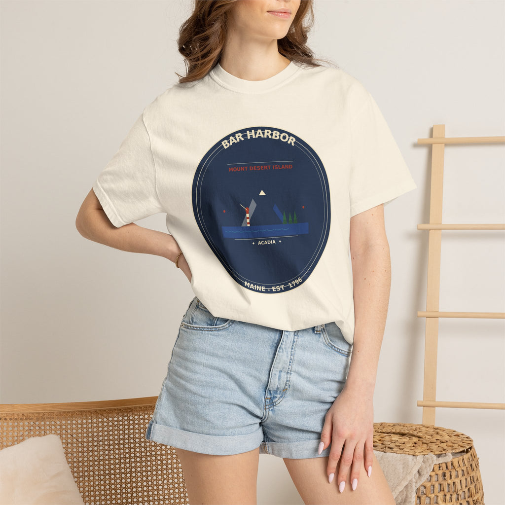 Bar Harbor Maine T-Shirt | Acadia Vintage Badge Tee