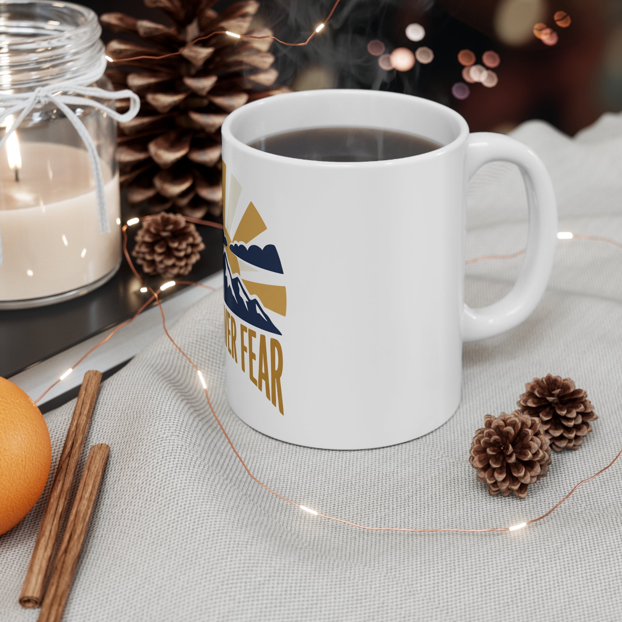 Faith Over Fear Coffee Mug 11oz | Inspirational Christian Gift