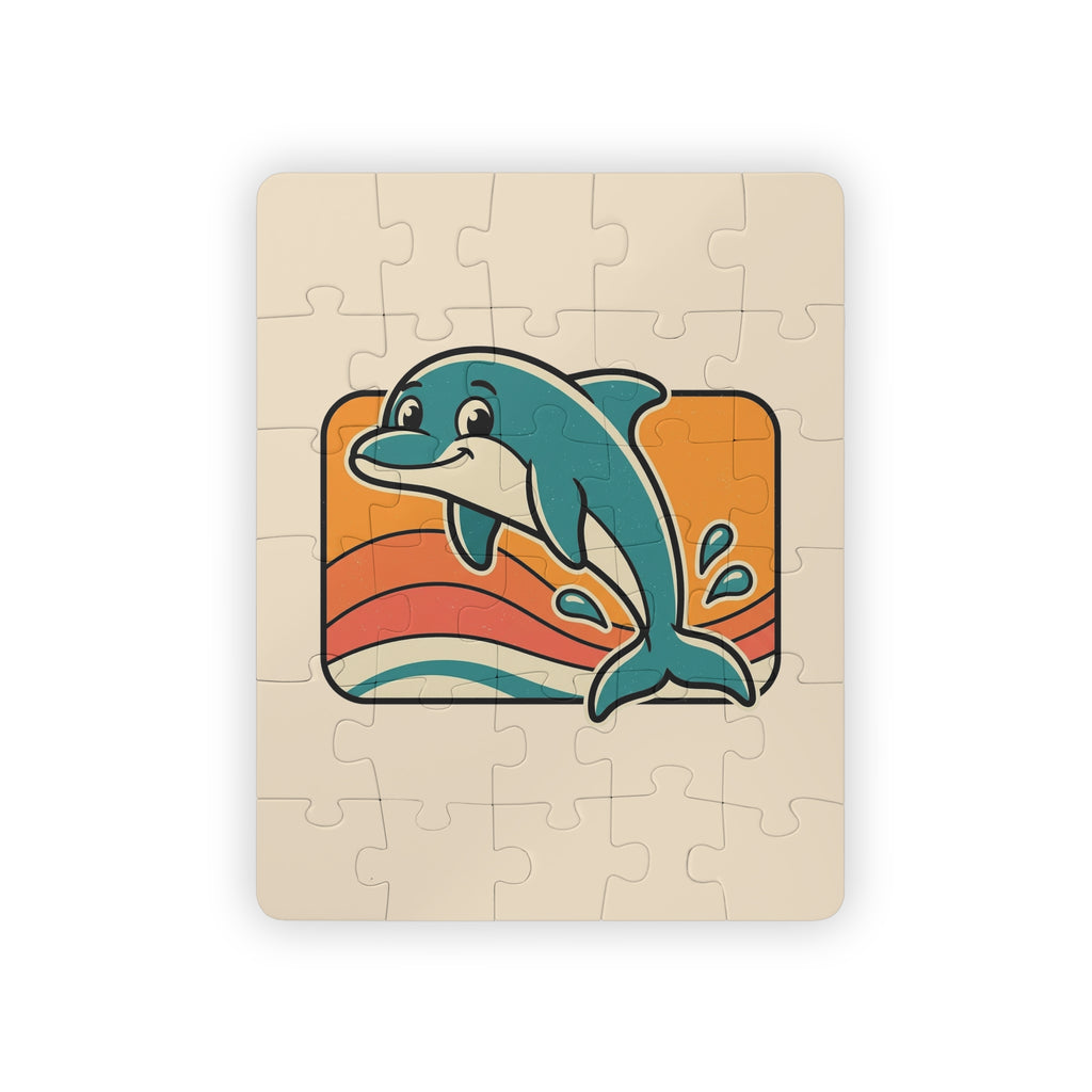 Dolphin Kids Puzzle 30 Piece Retro Sunset Beach Puzzle