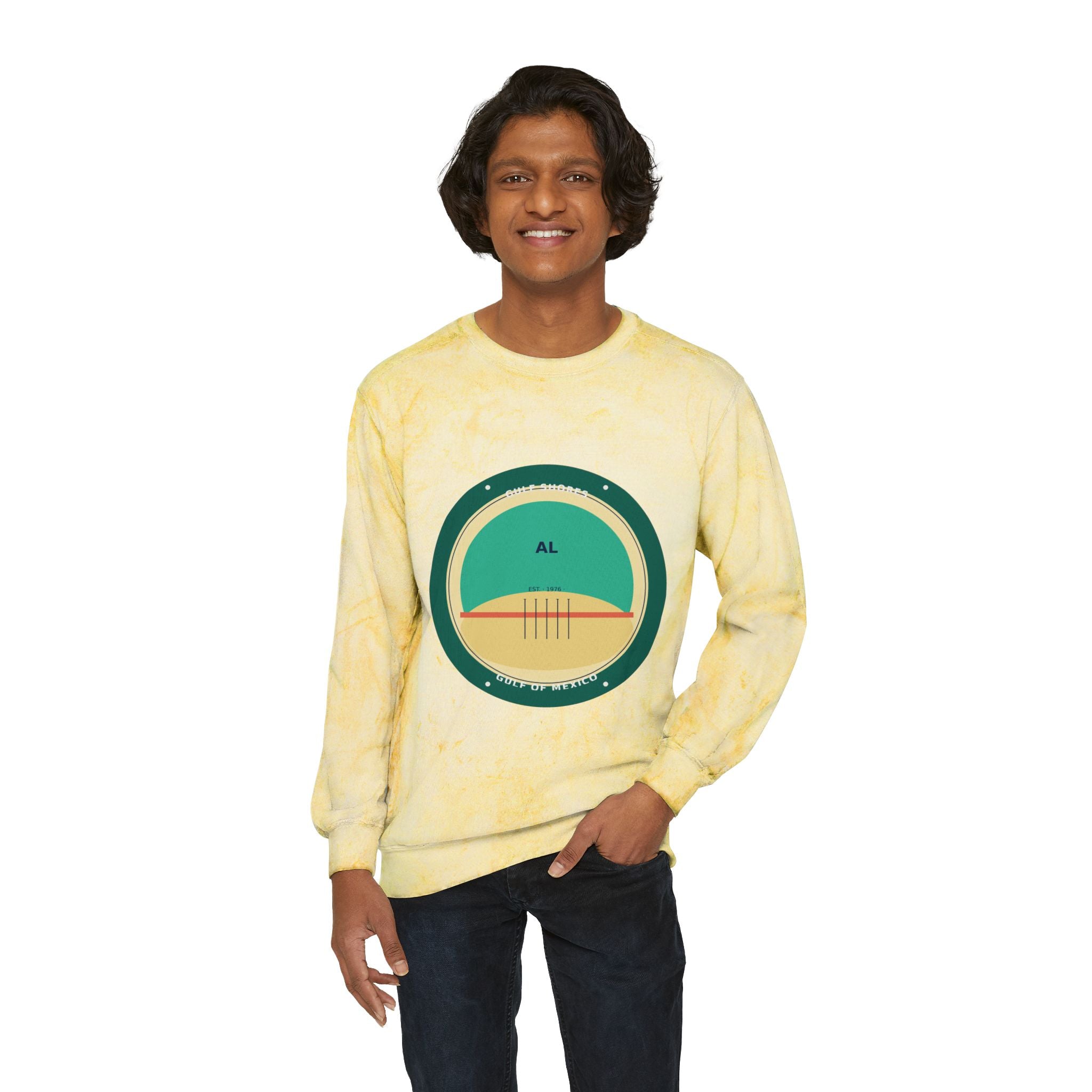 Gulf Shores Alabama Crewneck | Coastal Badge Art