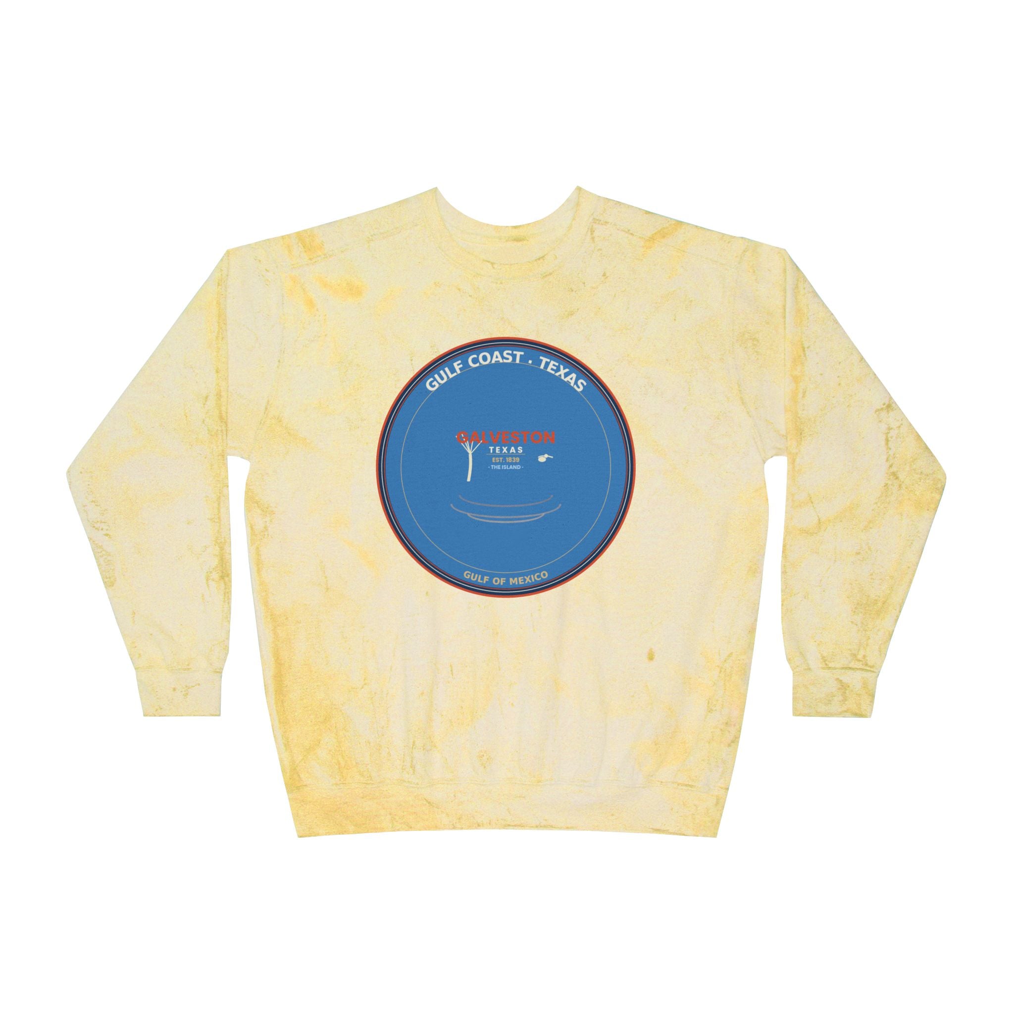 Galveston Texas Crewneck | Vintage Coastal Badge | CC 1566