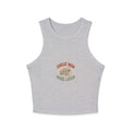 Sweat Now Wine Later Racerback Tank — Women's Micro-Rib Gym & Wine Tank