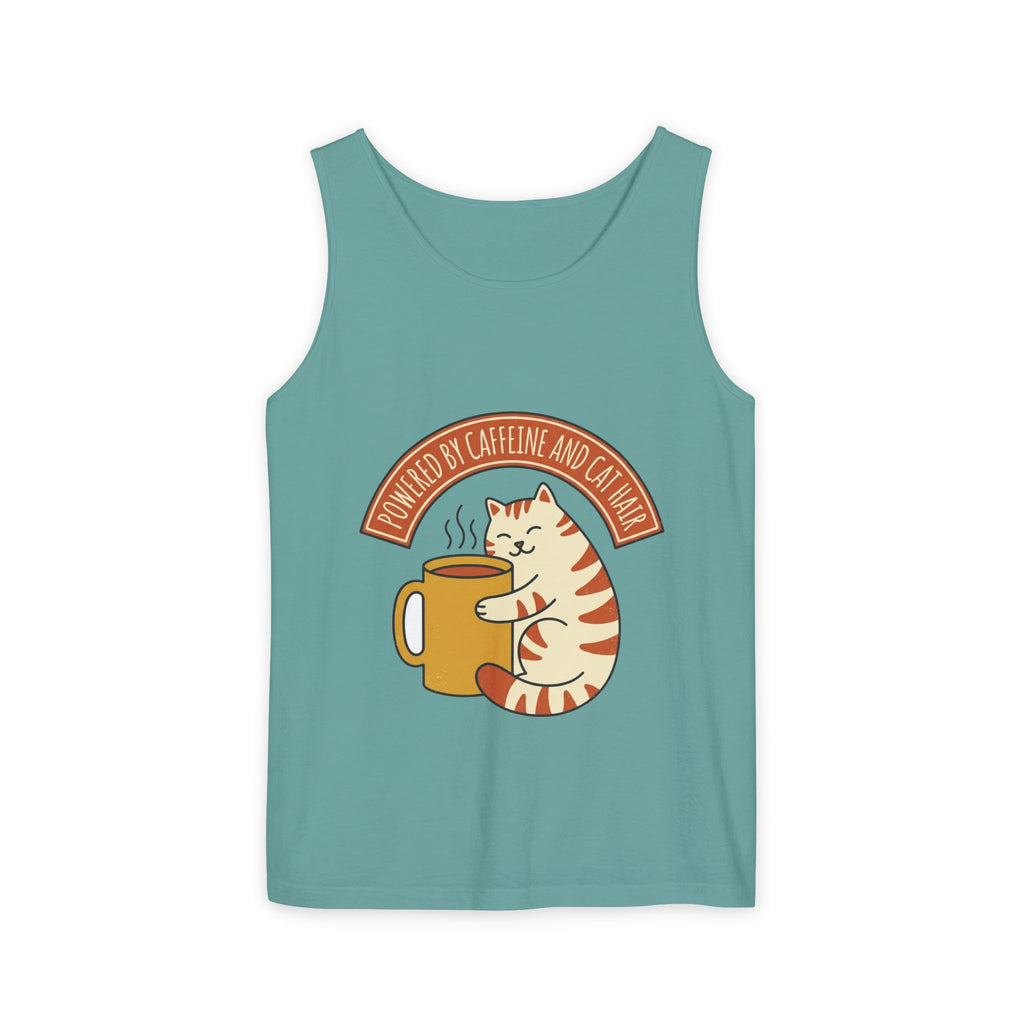Cat Coffee Powered by Caffeine — Tank Top