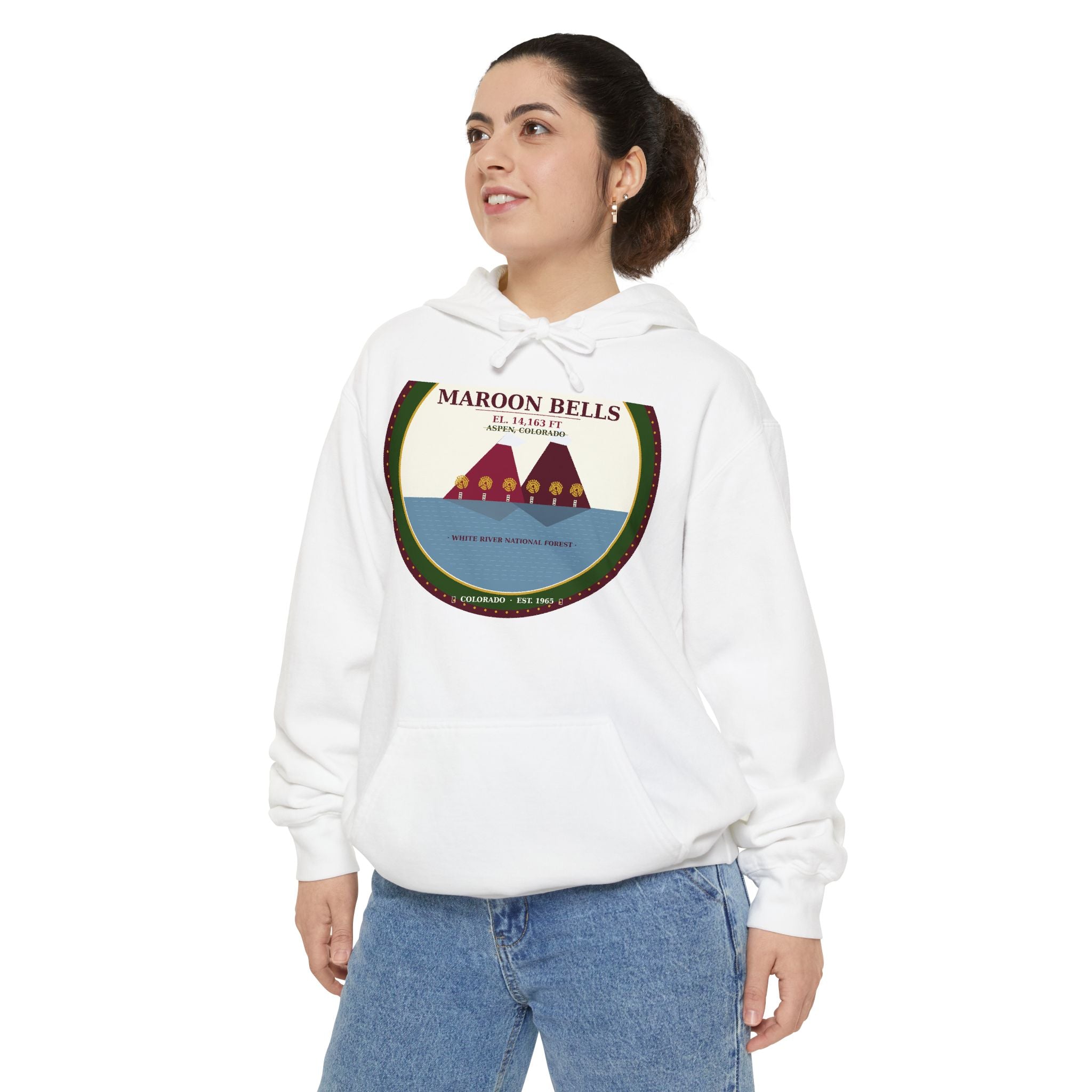Maroon Bells Badge Hoodie — Colorado 14er