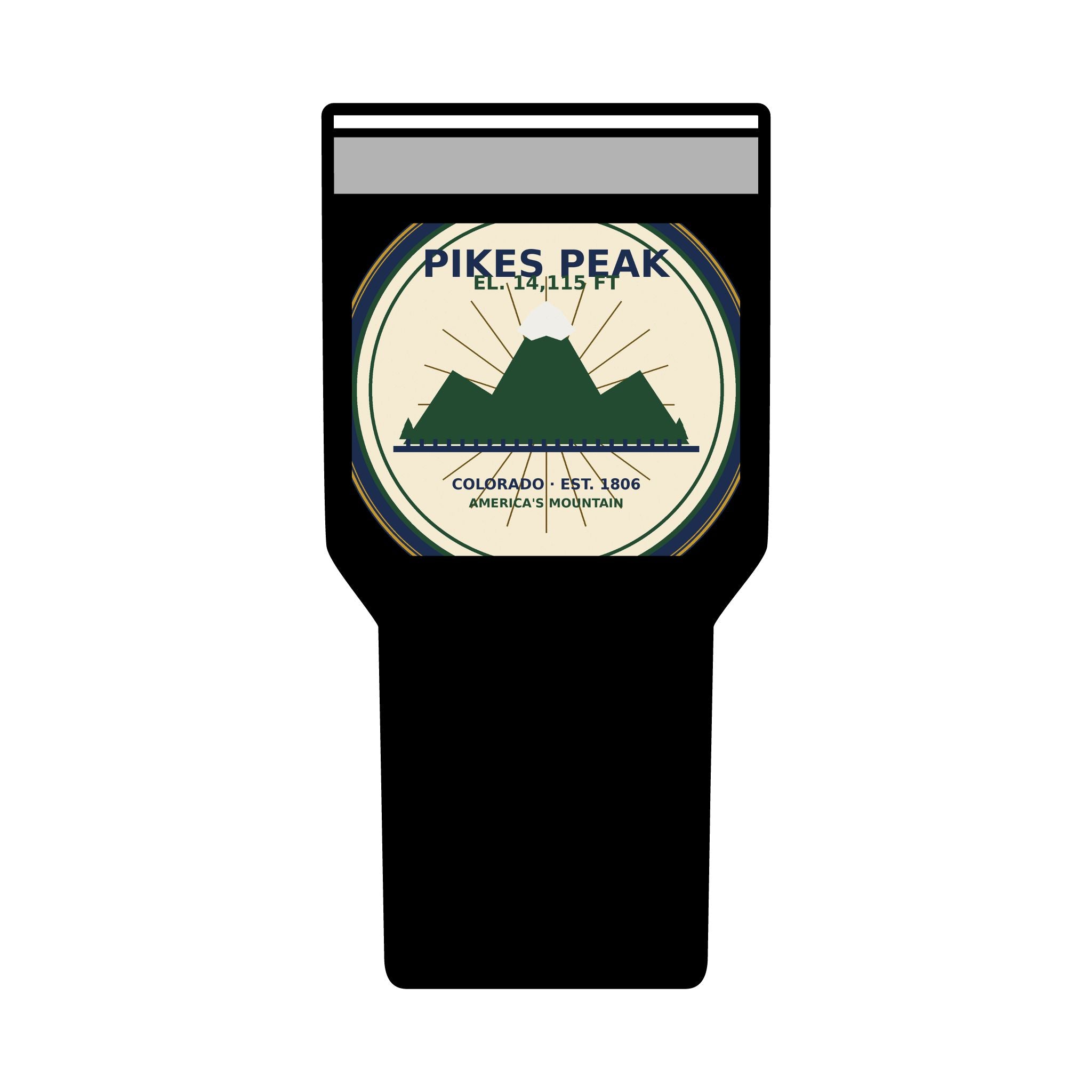 Pikes Peak 30oz Tumbler | Vintage Colorado Mountain Insulated Cup