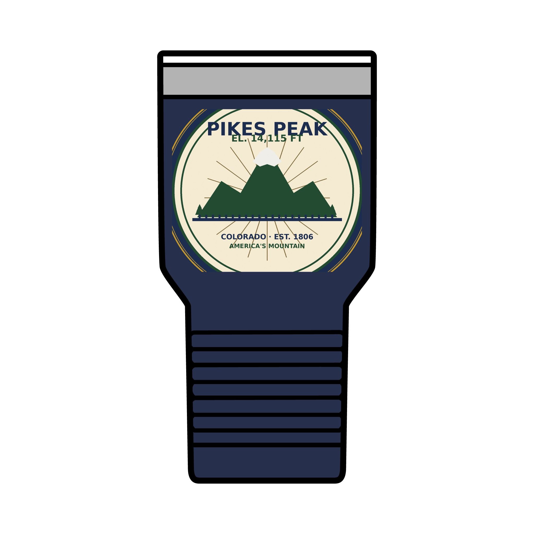 Pikes Peak 30oz Tumbler | Vintage Colorado Mountain Insulated Cup