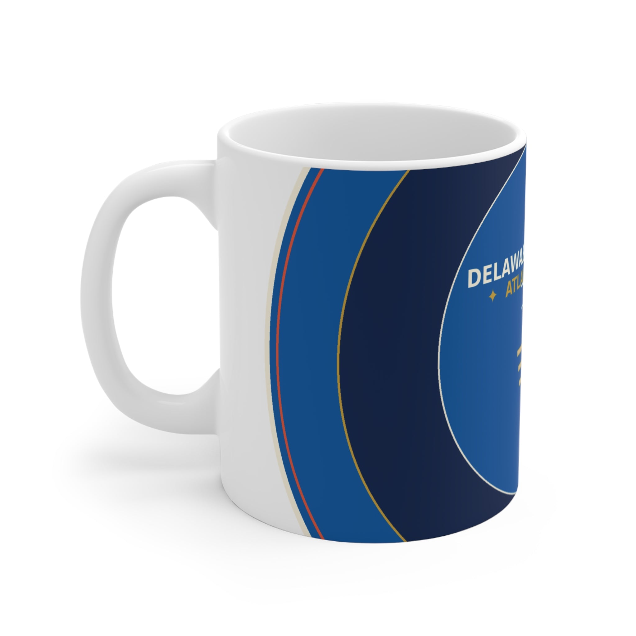 Rehoboth Beach Delaware Coffee Mug | Vintage Boardwalk Badge 11oz