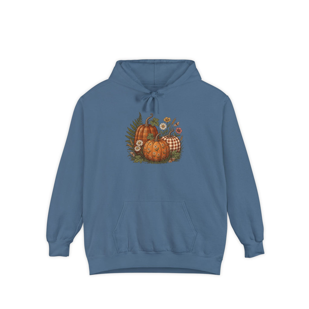 Pumpkin Hoodie | Vintage Patterned Cottagecore Fall Art | Comfort Colors Garment Dyed