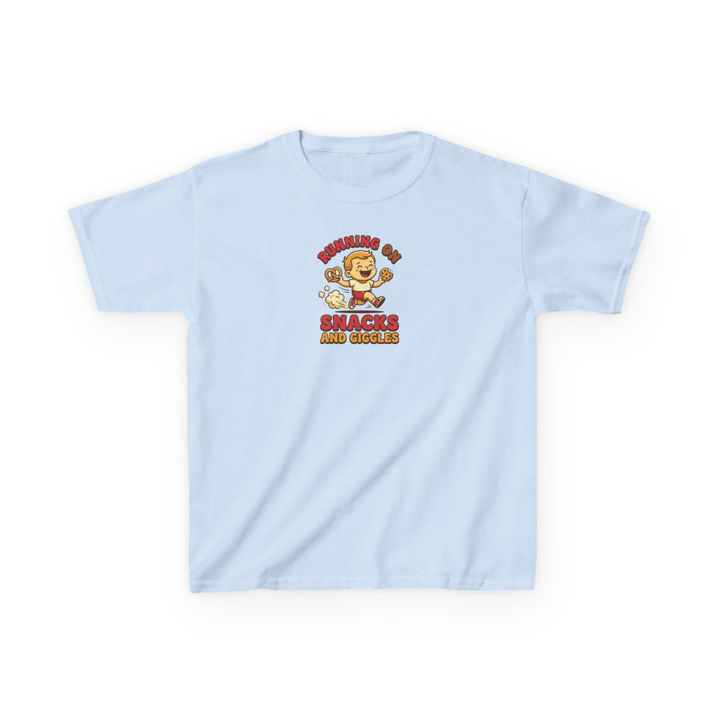 Running on Snacks and Giggles Shirt Funny Kids Tee