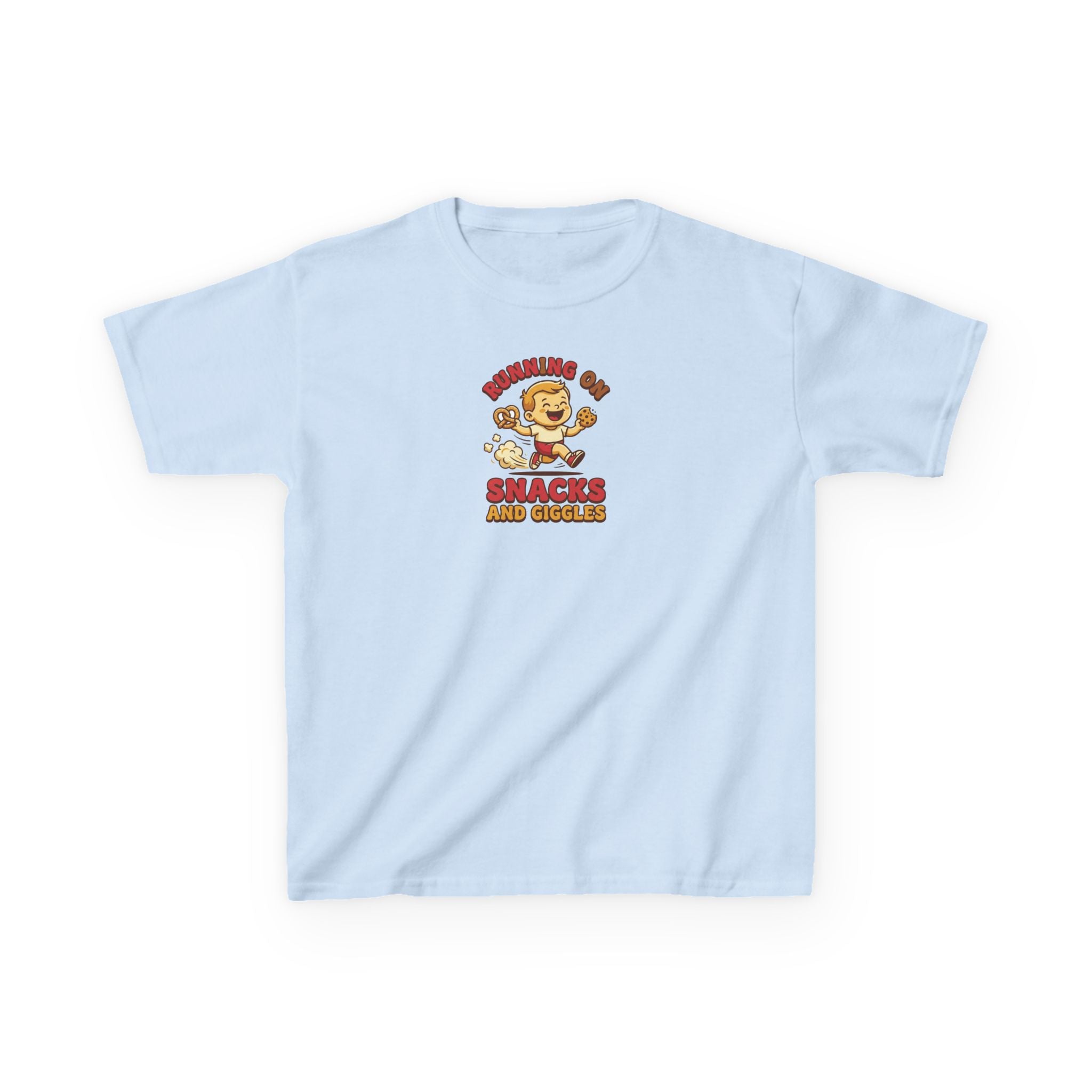 Running on Snacks and Giggles Shirt Funny Kids Tee