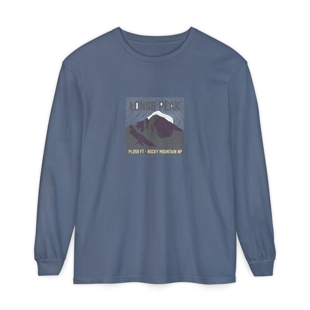 Longs Peak Long Sleeve Tee | 14,259 ft Colorado 14er | Comfort Colors