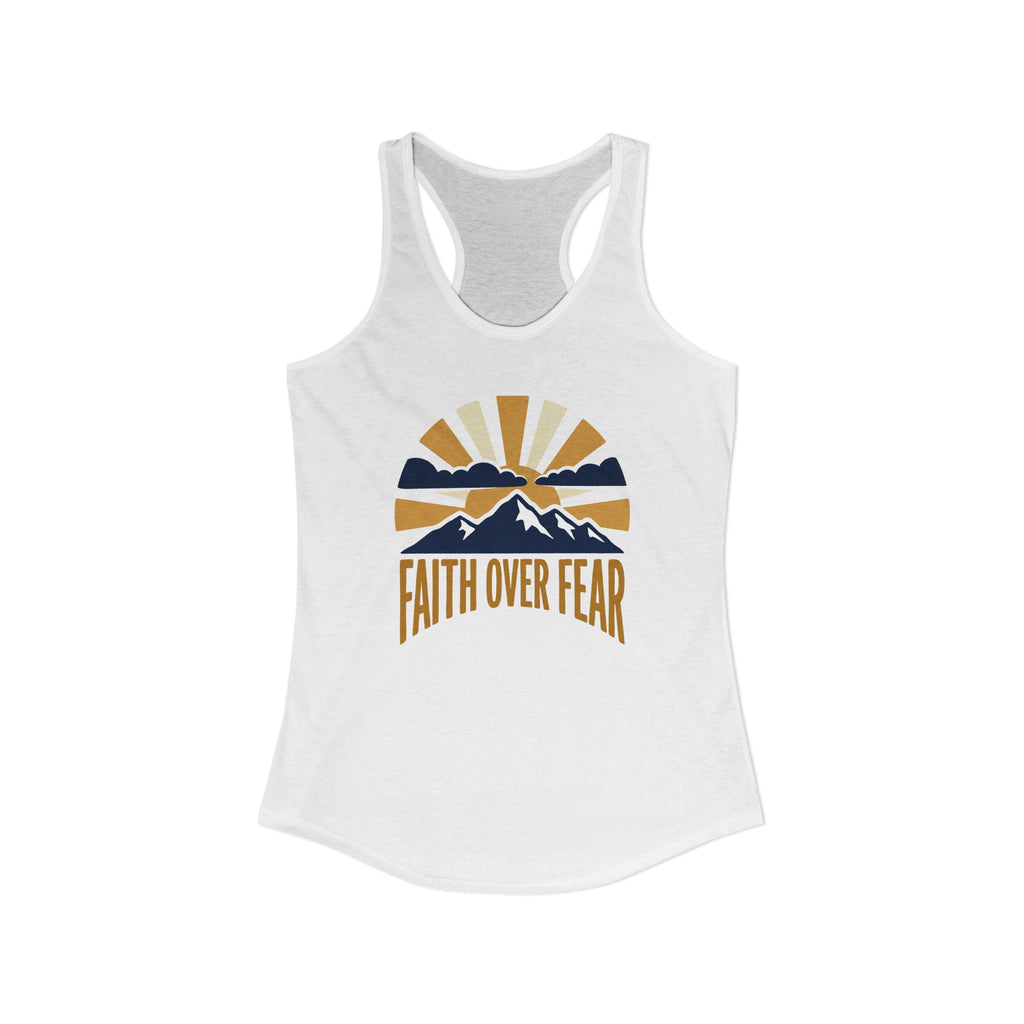 Faith Over Fear Racerback Tank | Christian Gym Tank Top